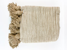 Tan/Cream Pom-Pom Blanket