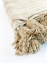 Tan/Cream Pom-Pom Blanket