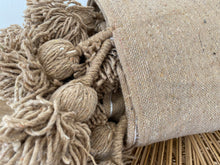 Tan Pom-Pom Blanket