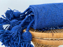 Blue Pom-Pom Blanket