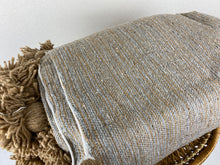 Tan/Grey Pom-Pom Blanket