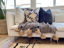 Tan/Black Pom-Pom Blanket