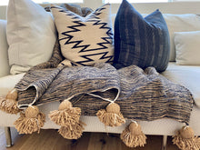 Tan/Black Pom-Pom Blanket