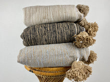 Tan/Black Pom-Pom Blanket