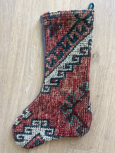 Turkish Vintage Rug Holiday Stocking (3)