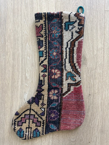 Turkish Vintage Rug Holiday Stocking (5)