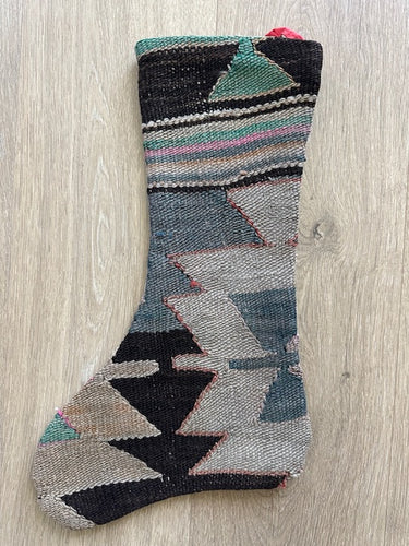 Turkish Vintage Rug Holiday Stocking (8)