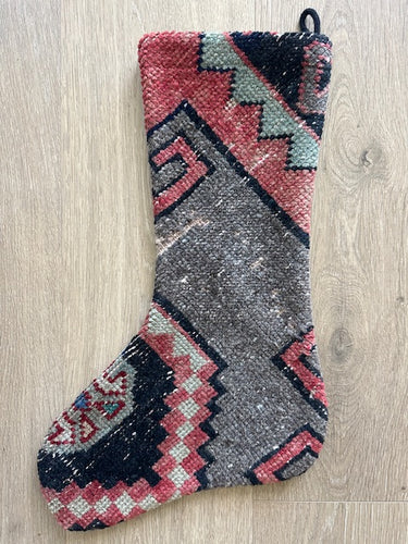 Turkish Vintage Rug Holiday Stocking (11)