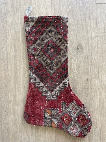 Turkish Vintage Rug Holiday Stocking (13)