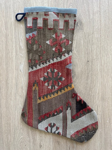 Turkish Vintage Rug Holiday Stocking (16)