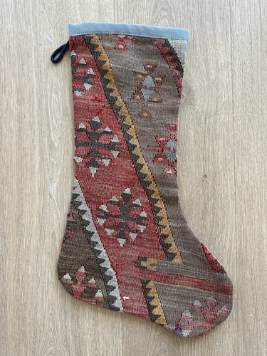 Turkish Vintage Rug Holiday Stocking (20)