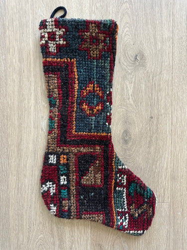 Turkish Vintage Rug Holiday Stocking (25)