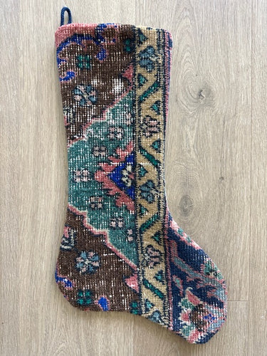 Turkish Vintage Rug Holiday Stocking (28)