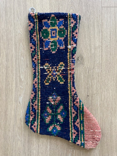 Turkish Vintage Rug Holiday Stocking (33)