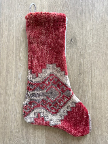 Turkish Vintage Rug Holiday Stocking (36)