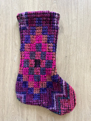 Turkish Vintage Rug Holiday Stocking (42)