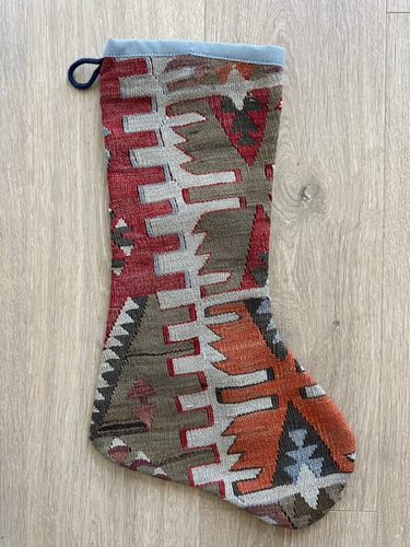Turkish Vintage Rug Holiday Stocking (44)