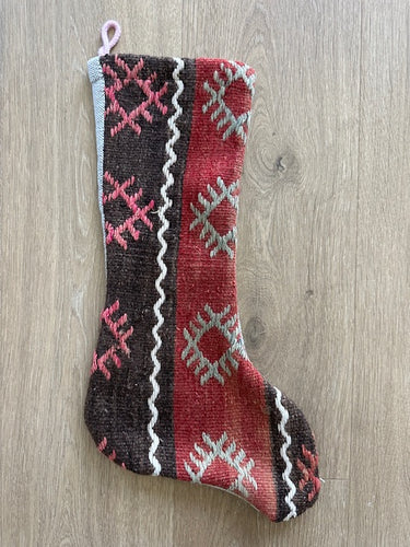 Turkish Vintage Rug Holiday Stocking (47)