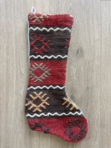 Turkish Vintage Rug Holiday Stocking (48)