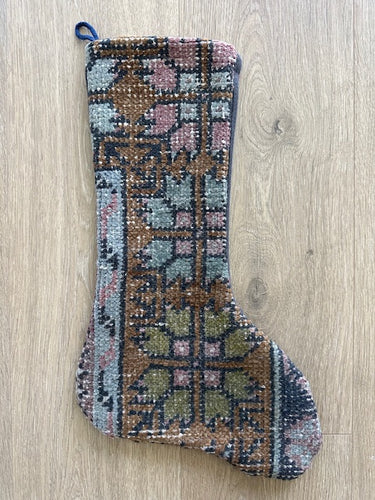 Turkish Vintage Rug Holiday Stocking (56)