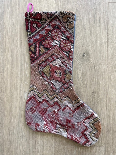 Turkish Vintage Rug Holiday Stocking (58)