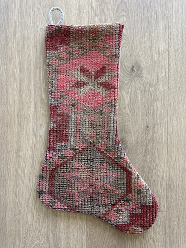 Turkish Vintage Rug Holiday Stocking (61)